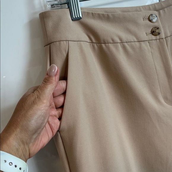 NWOT Talbots Luxe Double Weave Tan Straight Leg Women's Pants Lined, Size 10 - Picture 4 of 13